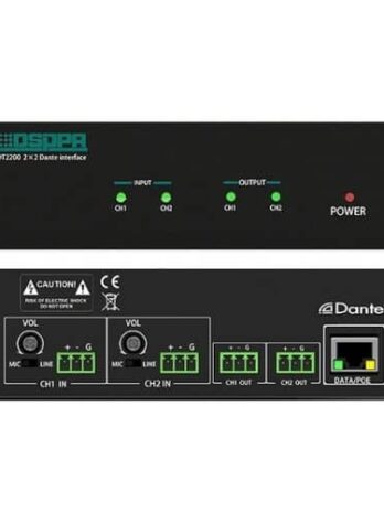 DSPPA DT2200 IP-Based Dante Audio Terminal