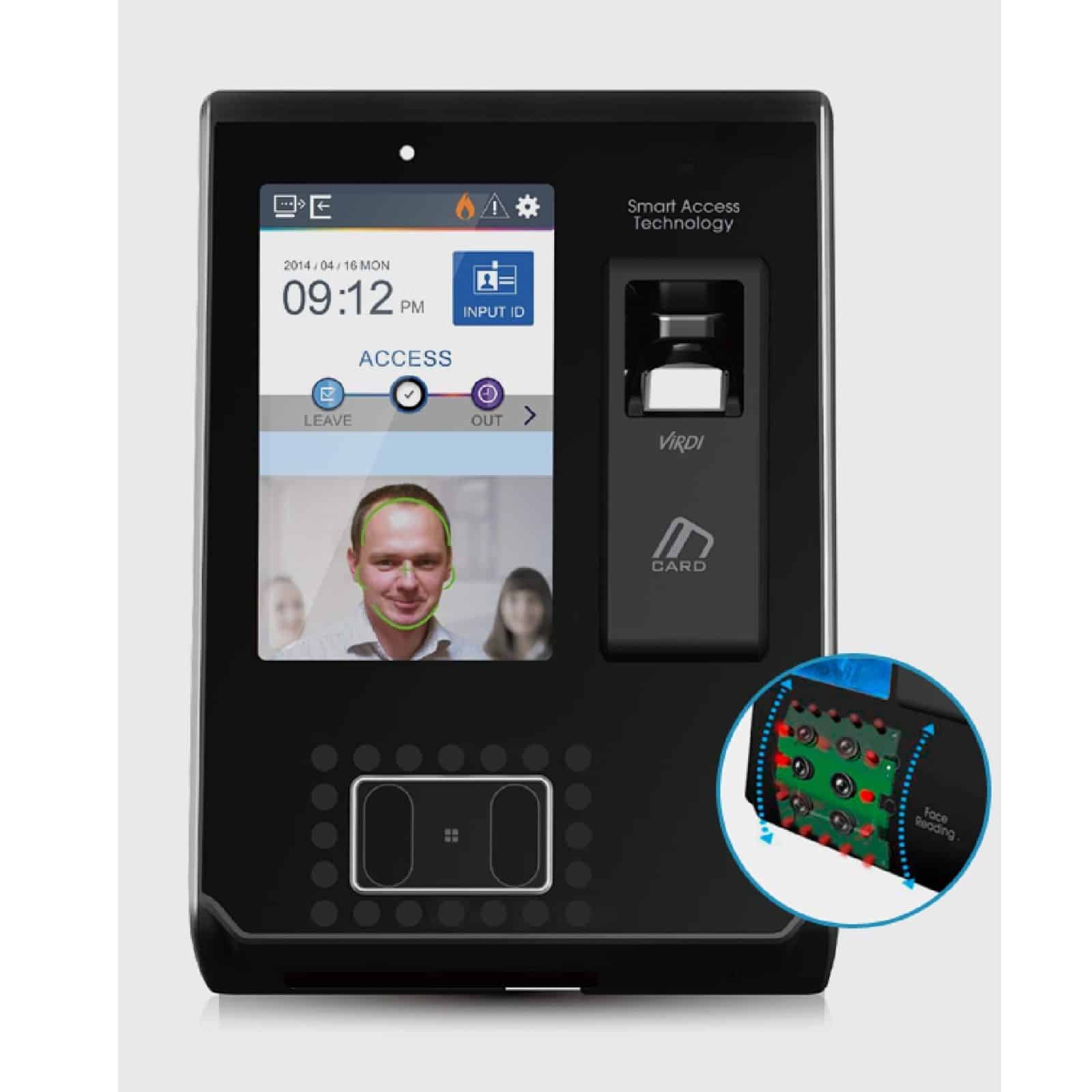 Virdi AC-7000 Advanced Face Detection Attendance Device - Image 2